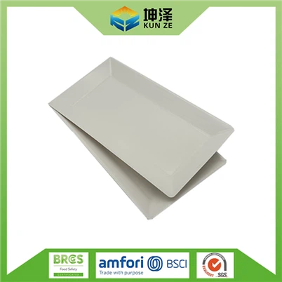 Prato De Papel Retangular Branco