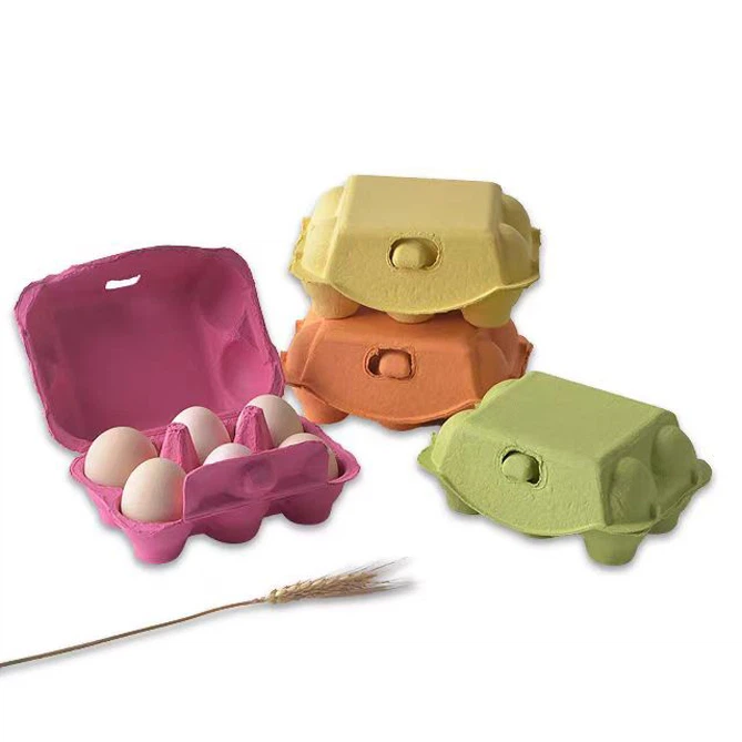 Caixas de ovos multicoloridas